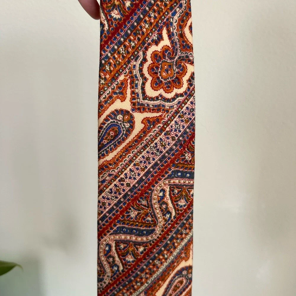 Vintage 1970's Polo Ralph Lauren Wool Paisley Tie - Picture 6 of 11